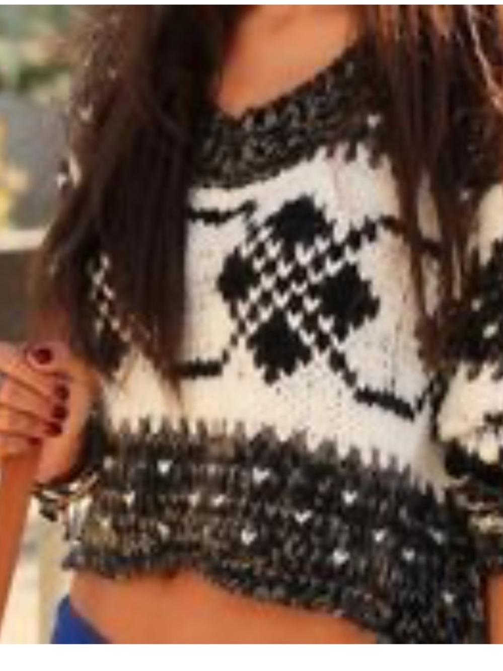 Free People Alpine Pullover cropped sweater - Picture 2 of 7